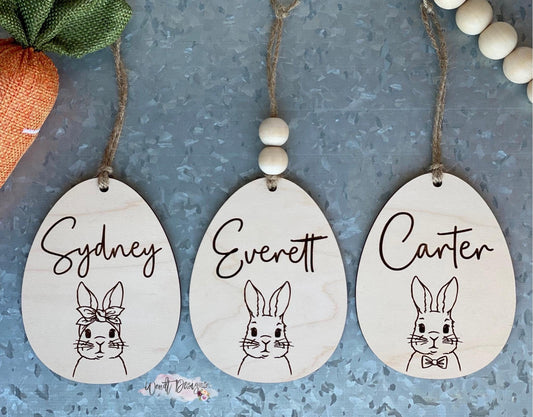 Farmhouse Chic Easter Basket Tags - WS