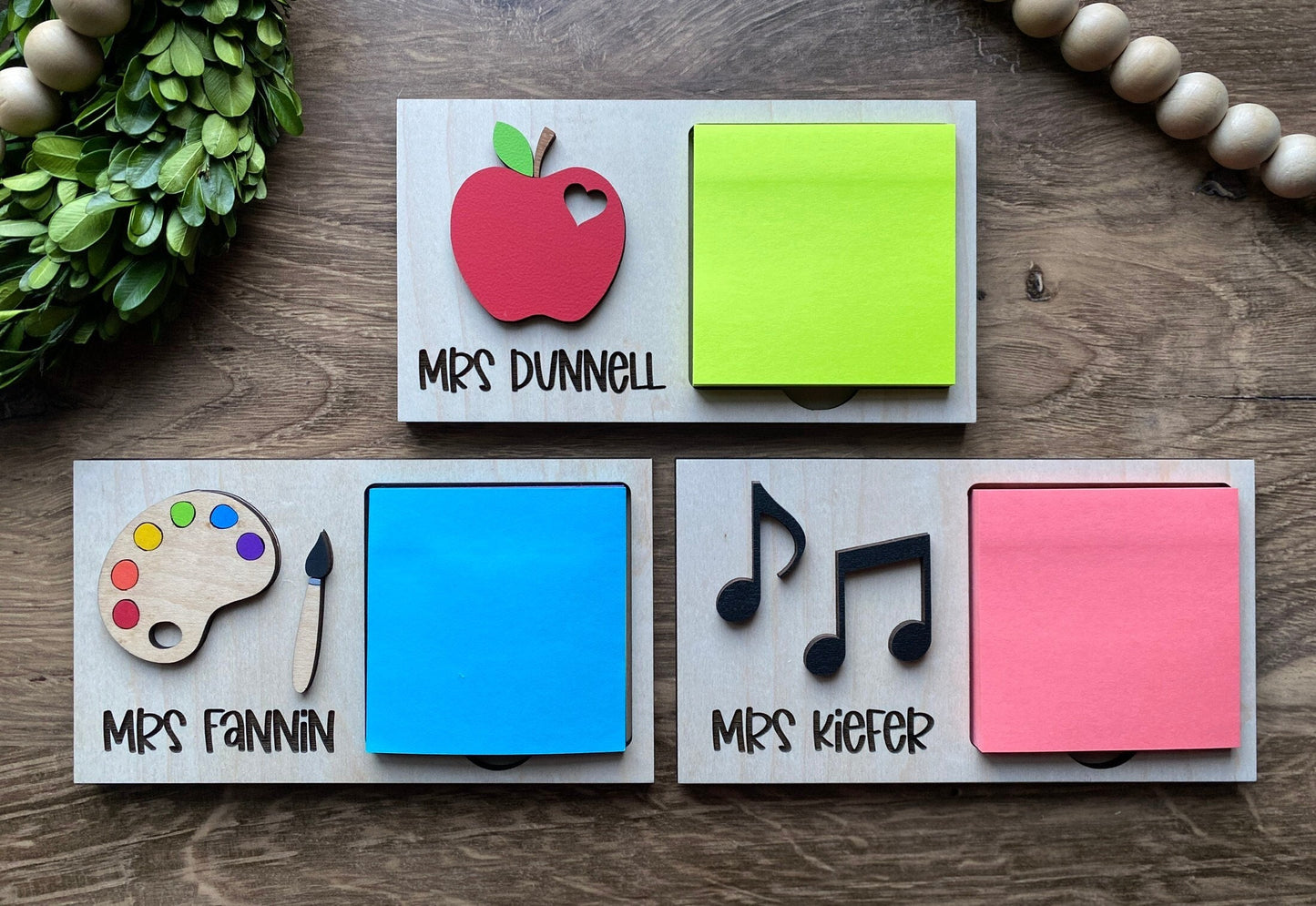 Teacher Themed Sticky Note Holders