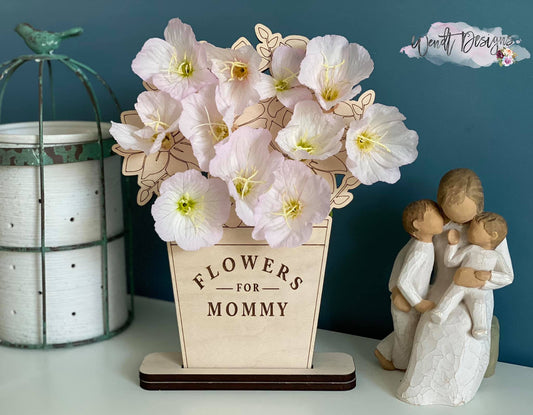 Flowers for Mommy with Stand, Mother's Day Gift -WS
