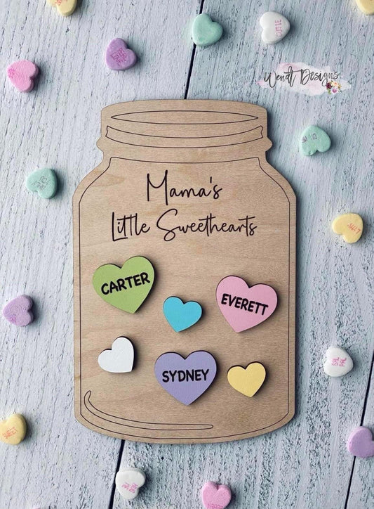 Little Sweetheart Mason Jar Sign with Stand -WS