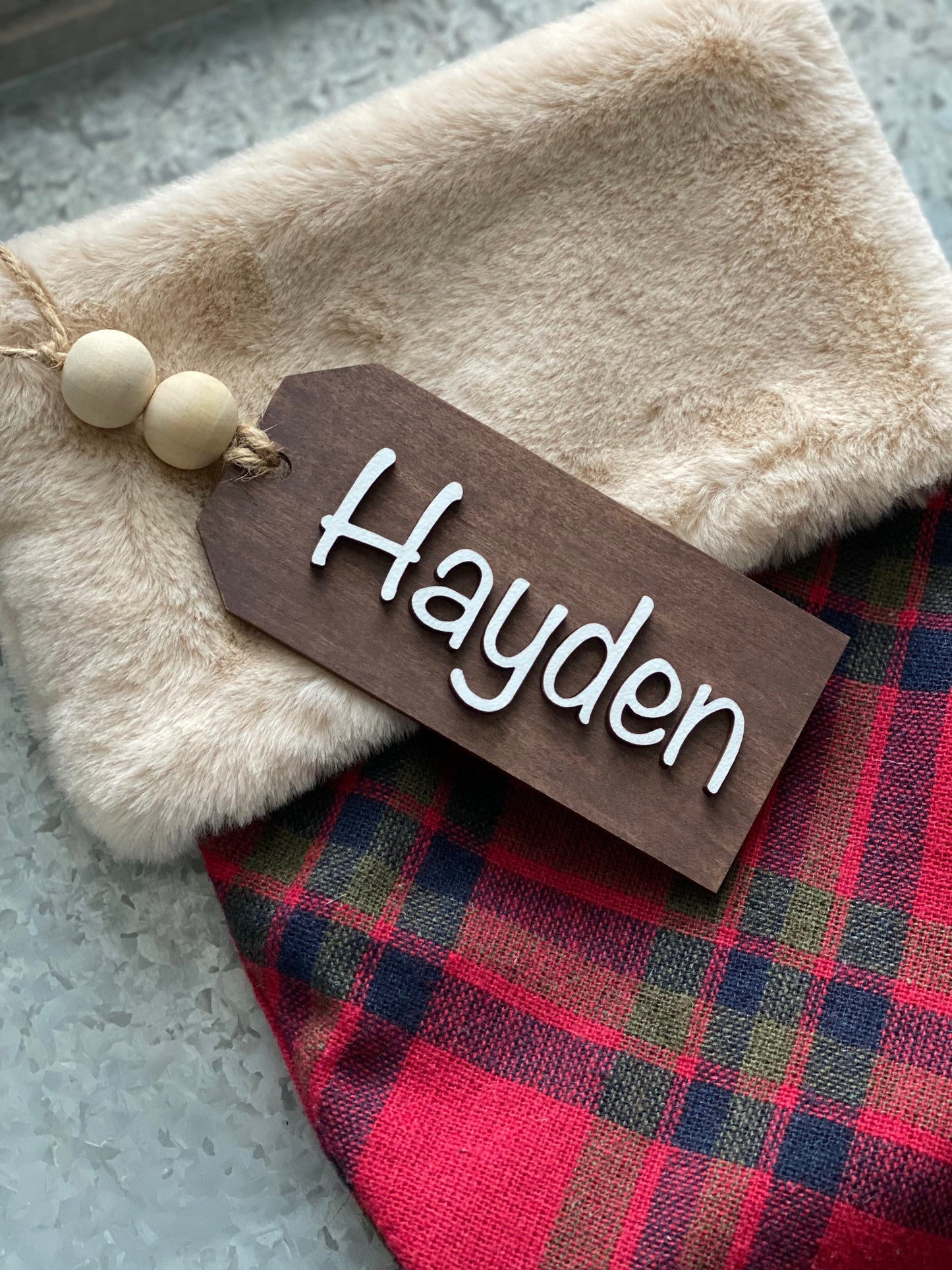 Personalized Stocking Tags - 3D Name