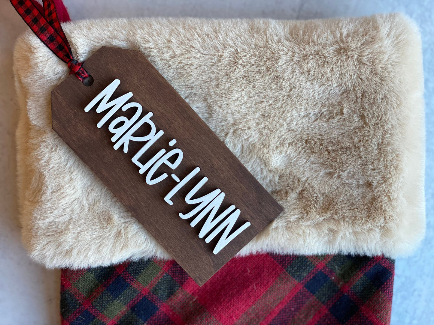 Personalized Stocking Tags - 3D Name