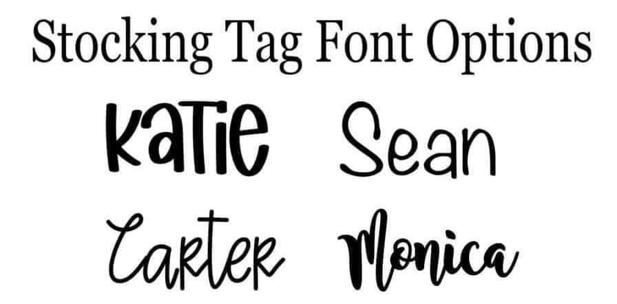 Personalized Stocking Tags - 3D Name